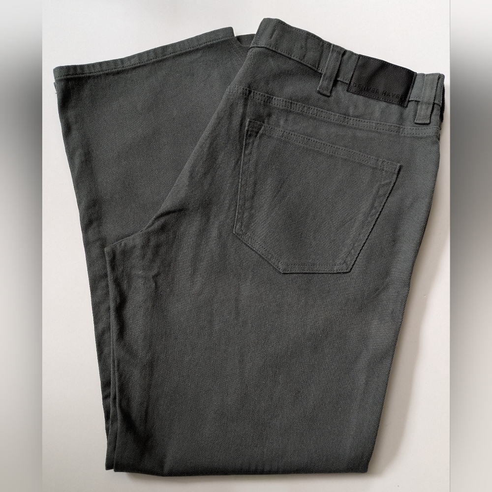 Denver Hayes Men's Grey Denim Jeans Straight Leg Casual Comfortable Pants 36x30